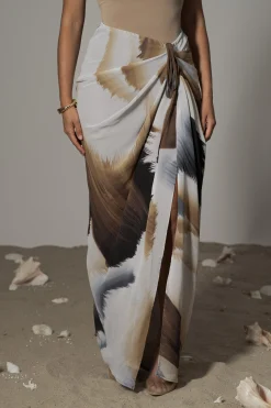 Brown Print  Noelia Printed Skirt*JLUXLABEL Online