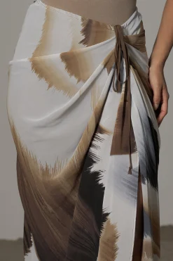 Brown Print  Noelia Printed Skirt*JLUXLABEL Online