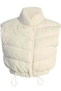 Buttercream Delma Ribbed Puffer Vest*JLUXLABEL Sale