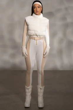 Buttercream Delma Ribbed Puffer Vest*JLUXLABEL Sale