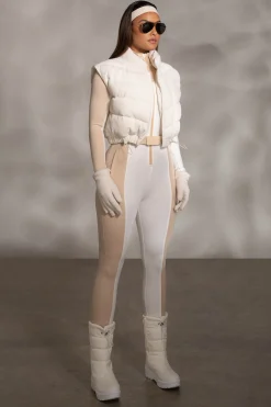 Buttercream Delma Ribbed Puffer Vest*JLUXLABEL Sale