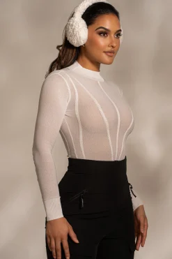 Buttercream Lori Sheer Knit Bodysuit*JLUXLABEL Discount