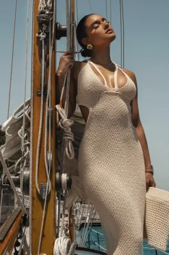 Buttercream Serenity Cutout Midi Dress*JLUXLABEL Online