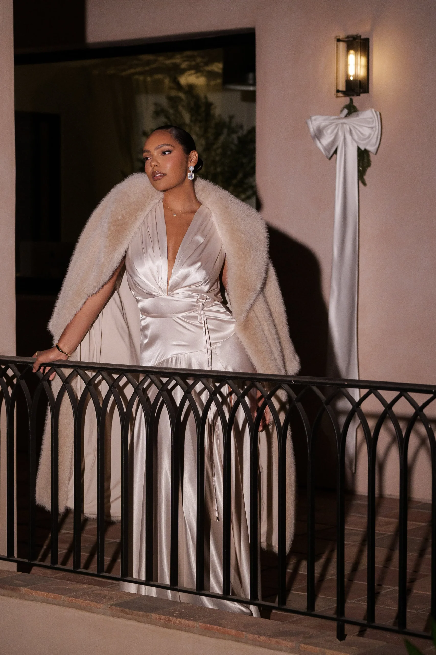 Champagne Amalia Satin Maxi Dress*JLUXLABEL Outlet