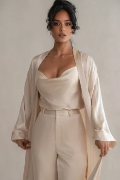 Champagne Amour Satin Top*JLUXLABEL Hot