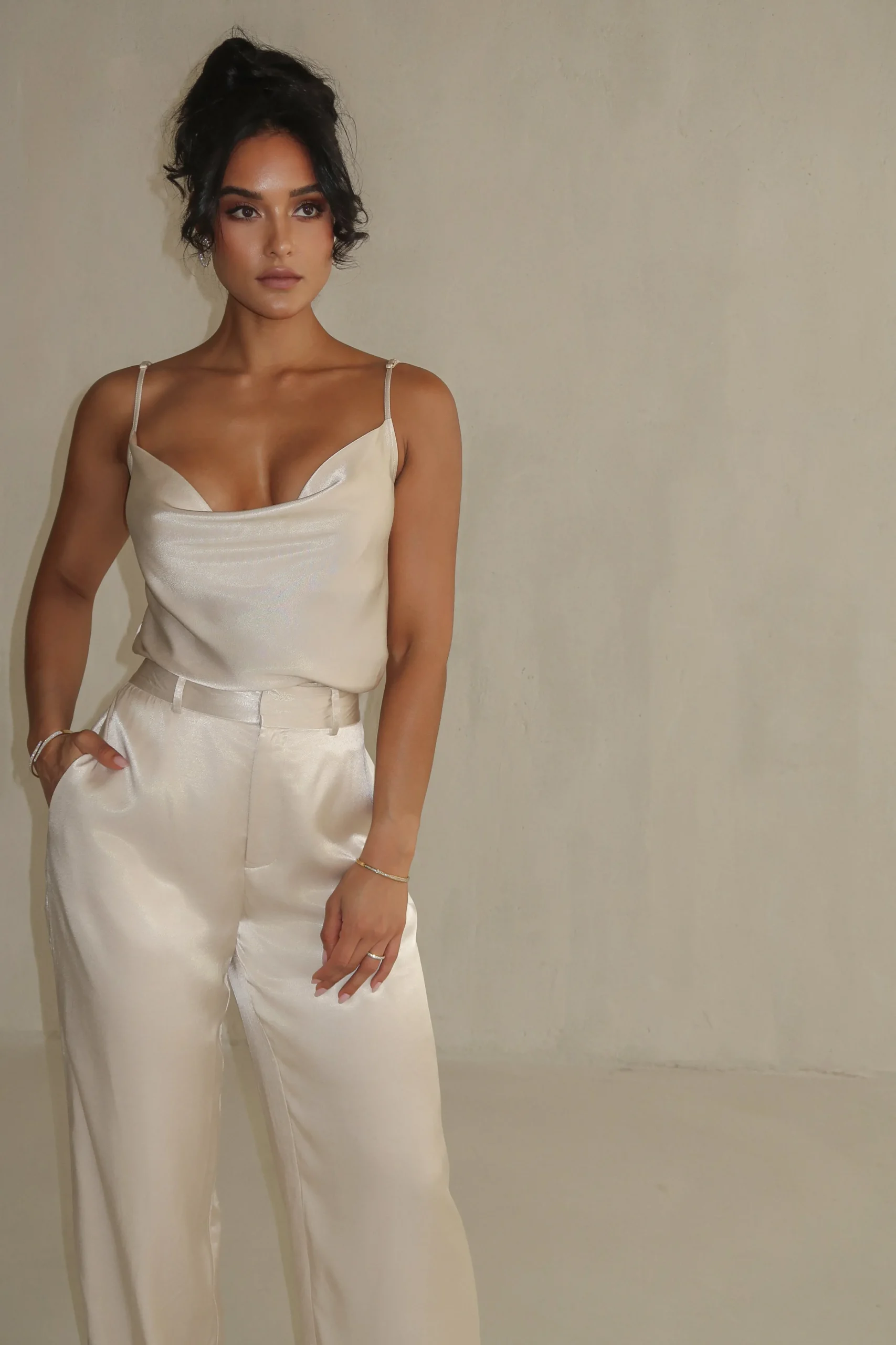 Champagne Amour Satin Top*JLUXLABEL Hot