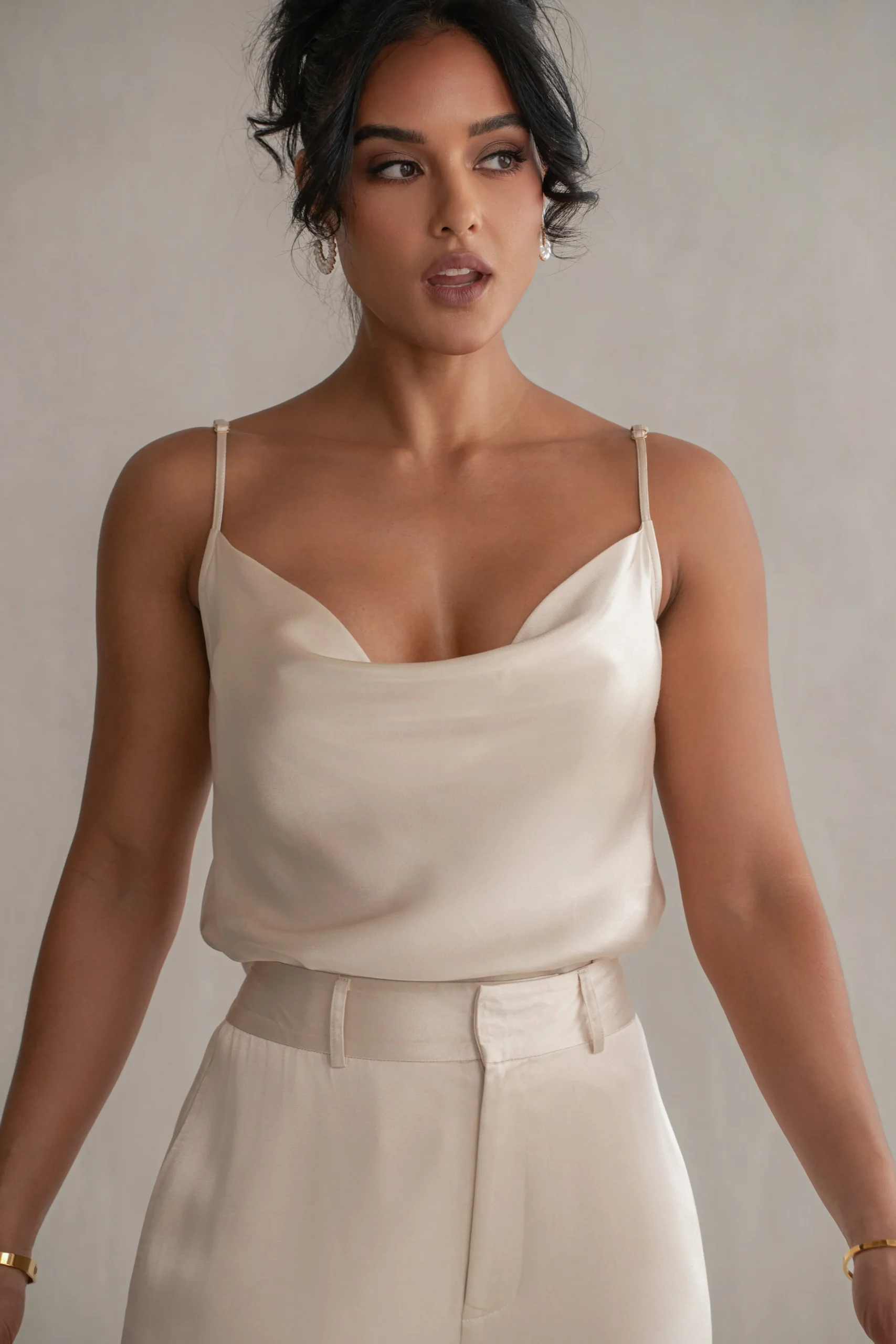 Champagne Amour Satin Top*JLUXLABEL Hot