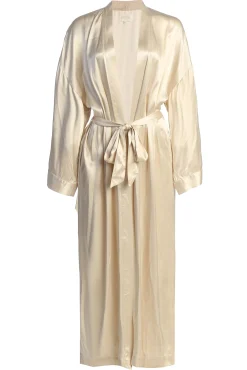 Champagne Forever And Always Satin Robe*JLUXLABEL Clearance