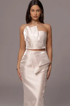 Champagne Gala Pleated Top*JLUXLABEL Fashion