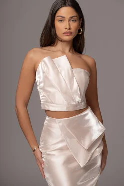 Champagne Gala Pleated Top*JLUXLABEL Fashion