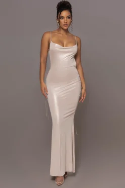 Champagne Heart of Gold Maxi Dress*JLUXLABEL Outlet