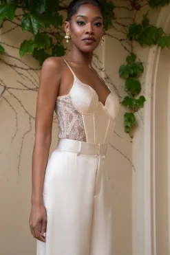 Champagne Incomparable Lace Bodysuit*JLUXLABEL Best