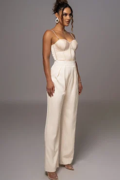 Champagne Leo Matte Satin Bustier*JLUXLABEL Fashion