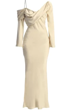 Champagne One And Only Satin Dress*JLUXLABEL Sale