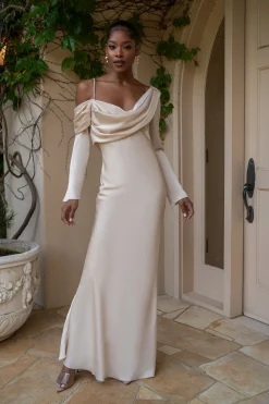 Champagne One And Only Satin Dress*JLUXLABEL Sale