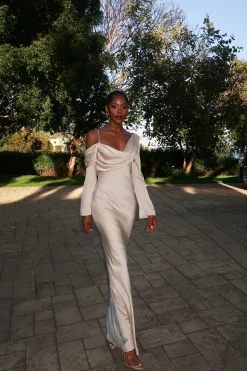 Champagne One And Only Satin Dress*JLUXLABEL Sale