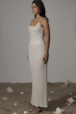 Champagne Serena Ribbed Skirt Set*JLUXLABEL Hot