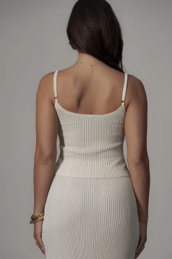 Champagne Serena Ribbed Skirt Set*JLUXLABEL Hot