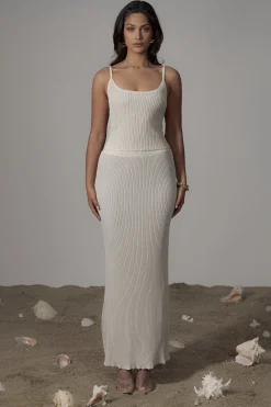 Champagne Serena Ribbed Skirt Set*JLUXLABEL Hot