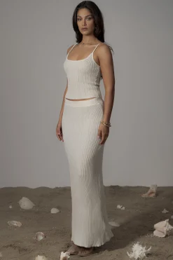 Champagne Serena Ribbed Skirt Set*JLUXLABEL Hot