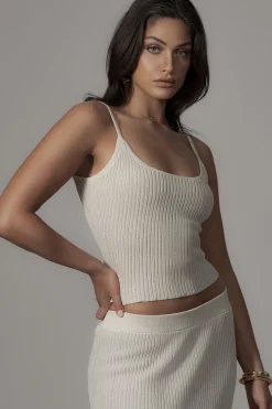 Champagne Serena Ribbed Skirt Set*JLUXLABEL Hot