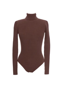 Chocolate Arlett Turtleneck Bodysuit*JLUXLABEL Online