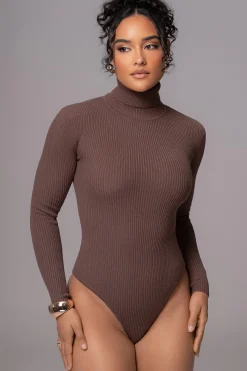 Chocolate Arlett Turtleneck Bodysuit*JLUXLABEL Online