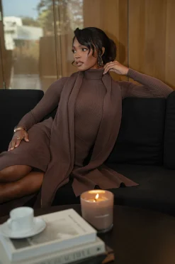 Chocolate Arlett Turtleneck Bodysuit*JLUXLABEL Online