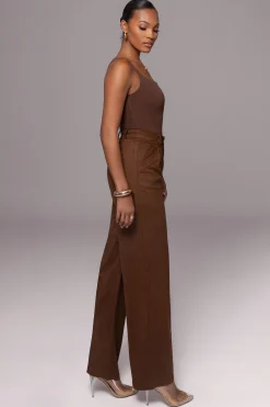 Chocolate Classic High Rise Trousers*JLUXLABEL Outlet