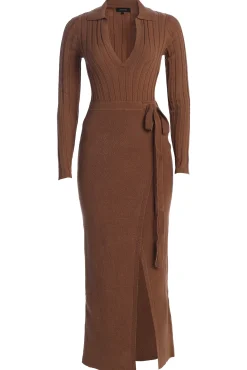 Chocolate Emma Knit Maxi Dress*JLUXLABEL Outlet