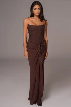 Chocolate Fenix Reversible Linen Corset*JLUXLABEL Clearance