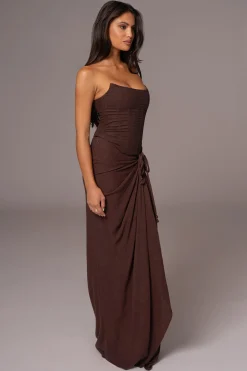 Chocolate Fenix Reversible Linen Corset*JLUXLABEL Clearance