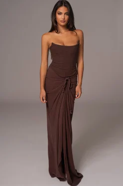 Chocolate Fenix Reversible Linen Corset*JLUXLABEL Clearance