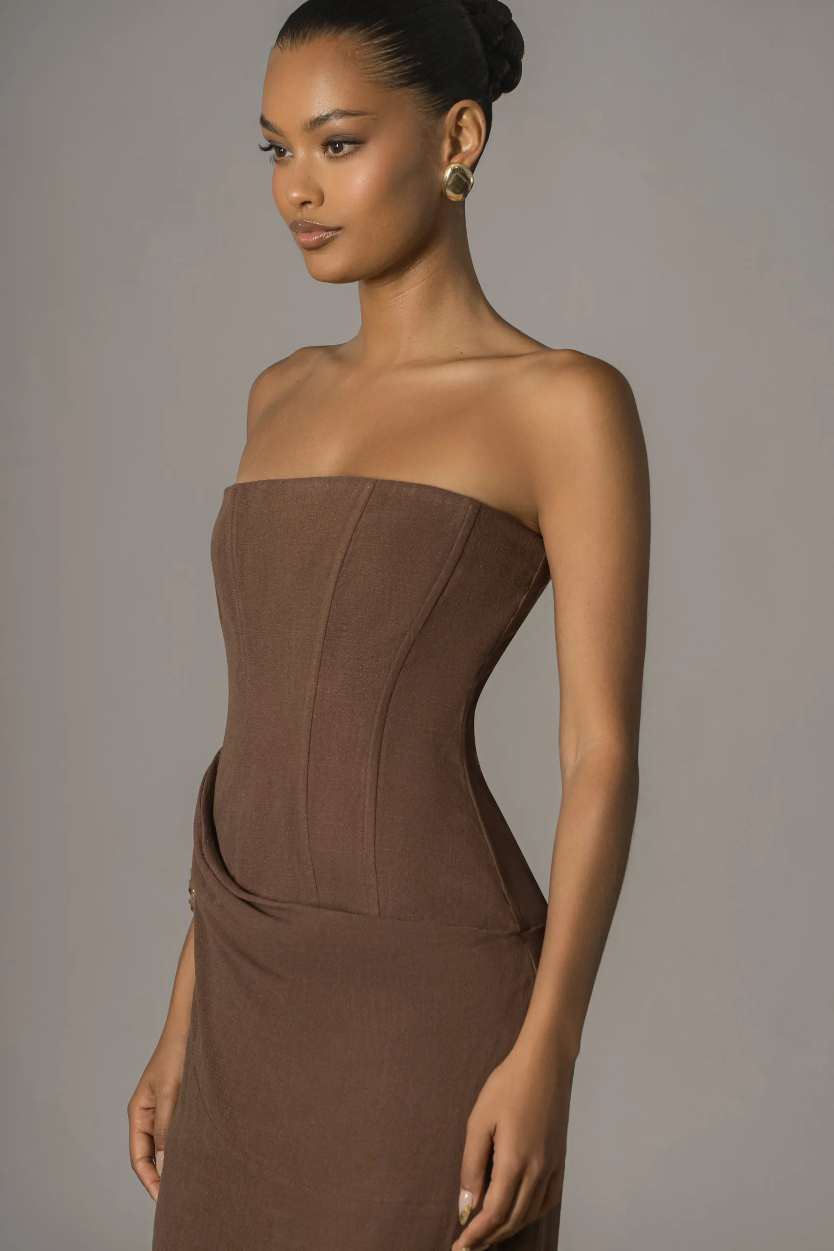 Chocolate Journey Linen Maxi Dress*JLUXLABEL Discount