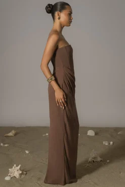 Chocolate Journey Linen Maxi Dress*JLUXLABEL Discount