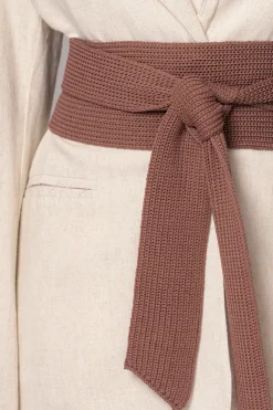 Chocolate Lagos Knit Belt*JLUXLABEL Online