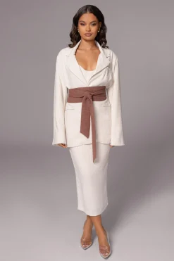 Chocolate Lagos Knit Belt*JLUXLABEL Online