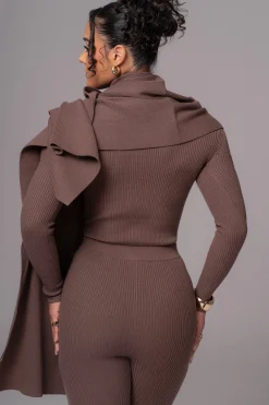 Chocolate Naaya Ribbed Leggings*JLUXLABEL Fashion