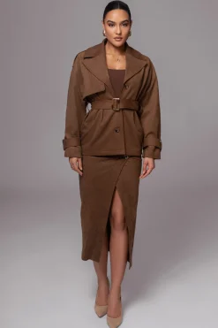 Chocolate Nightfall Suede Jacket*JLUXLABEL Hot