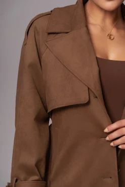 Chocolate Nightfall Suede Jacket*JLUXLABEL Hot