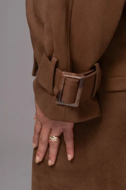 Chocolate Nightfall Suede Jacket*JLUXLABEL Hot