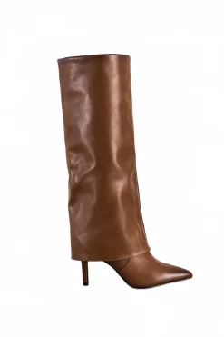 Chocolate Passage Faux Leather Boots*JLUXLABEL Outlet