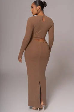 Chocolate Summer Romance Cutout Dress*JLUXLABEL Outlet