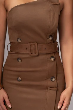 Chocolate Xena Suede Maxi Dress*JLUXLABEL Fashion