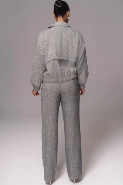 Classic Herringbone Bomber Jacket*JLUXLABEL Best