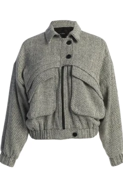 Classic Herringbone Bomber Jacket*JLUXLABEL Best