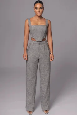 Classic Herringbone Corset Top*JLUXLABEL Best