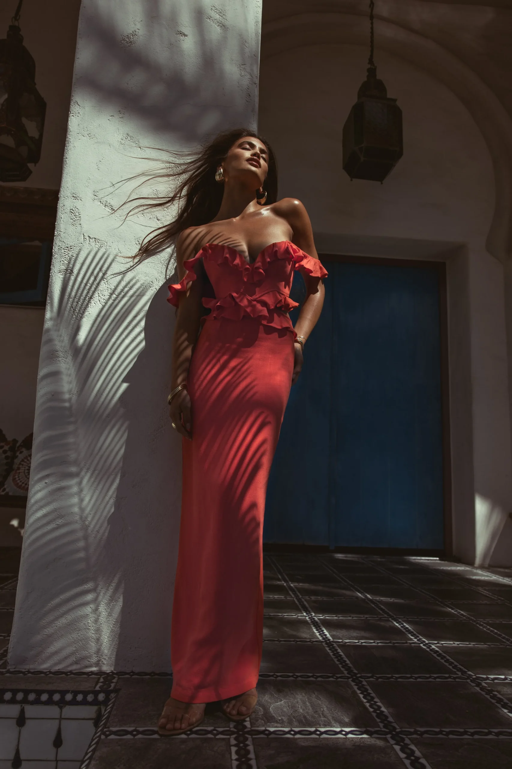 Coral Brighter Days Linen Maxi Dress*JLUXLABEL Discount