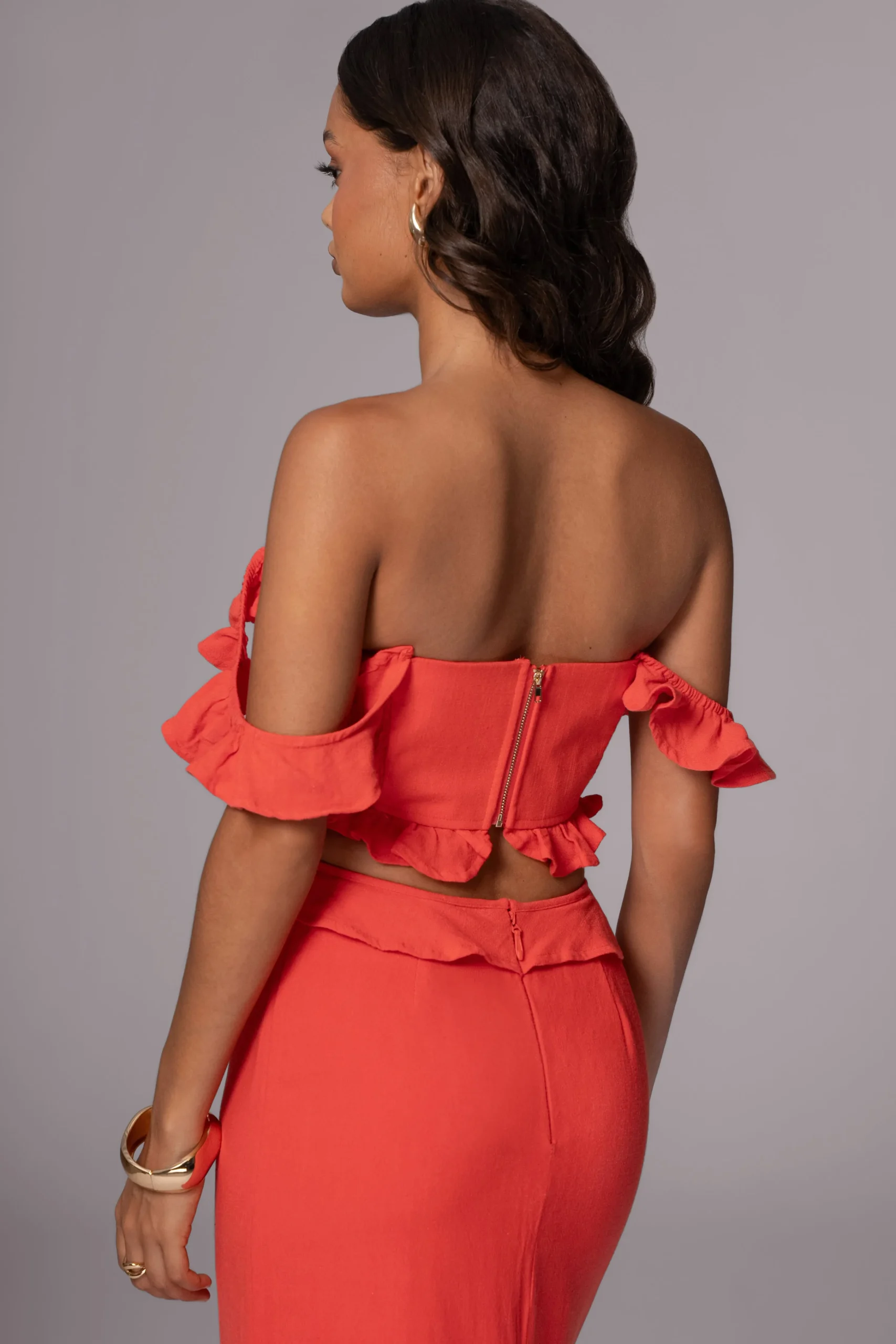 Coral Brighter Days Linen Maxi Dress*JLUXLABEL Discount