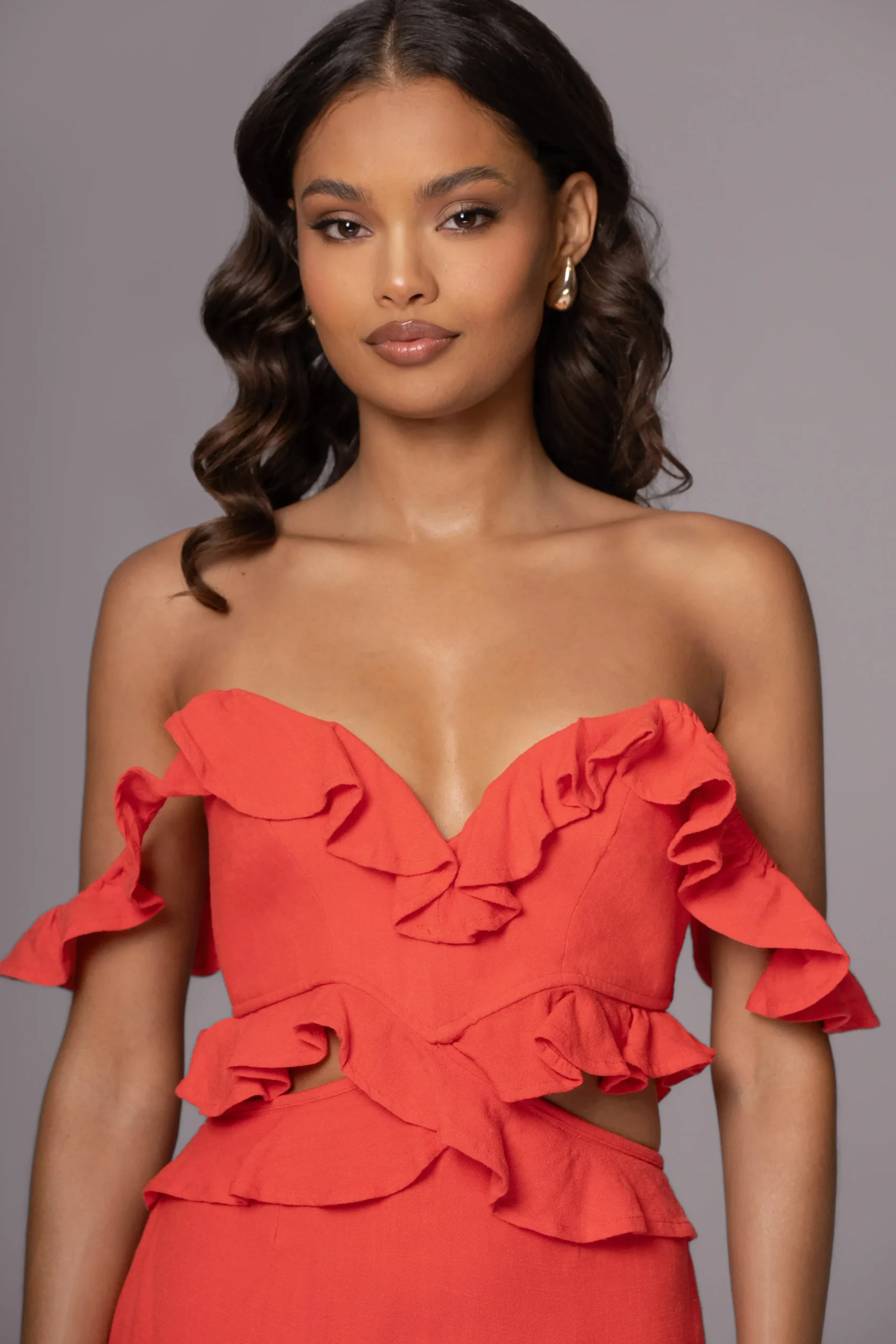 Coral Brighter Days Linen Maxi Dress*JLUXLABEL Discount